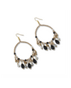 K&K 85474A CRYSTAL HOOP EARRING