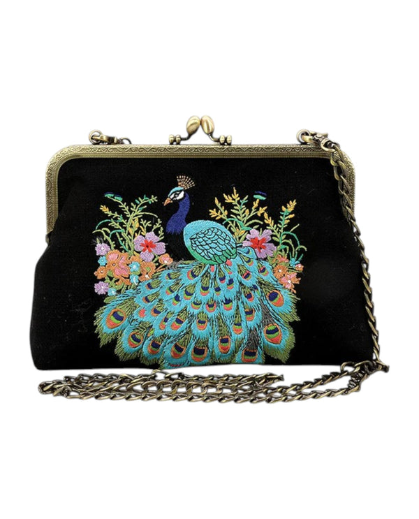 PEACOCK KISS LOCK BAG 84768CN