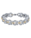 01885 STERLING SILVER CZ DANCING STONE BRACELET