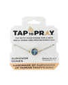 TAP TO PRAY SILVER BRACELET 100-485 SILVER SLATE CROSS