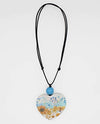 SYLCA ZA23N03 SUNFLOWER HEART PENDANT NECKLACE