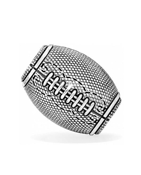 Silver Brighton J98272 Football Bead with small Swarovski heart on the revese