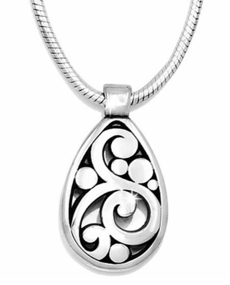 Silver Brighton J46310 Contempo Necklace with modern swirly motif design