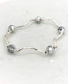 My Fun Colors 102 Silver Crystal Stretch Bracelet 102