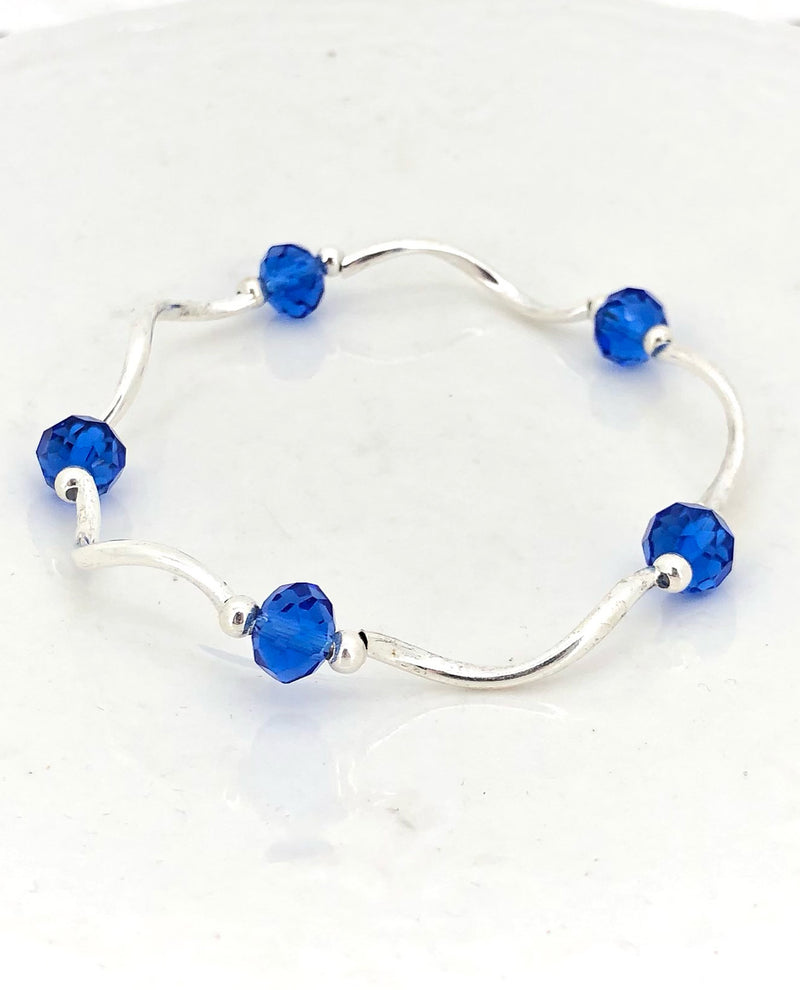 My Fun Colors 806 Royal Blue Crystal Stretch Bracelet 806