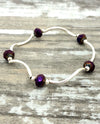 My Fun Colors 904 Electric Purple Crystal Stretch Bracelet
