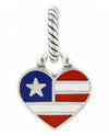 Brighton J91142 ABC Washington DC Charm heart shaped American flag charm