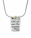 Silver gold Brighton J48522 Remember Your Heart Necklace says When you wear this remember me