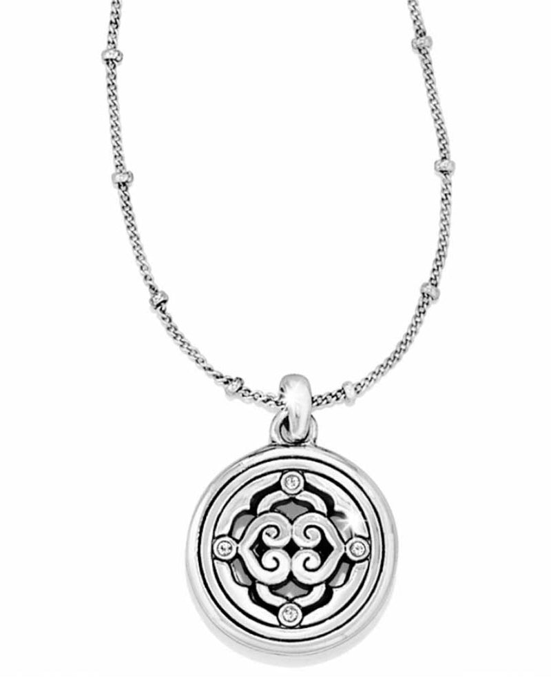 Silver gold Brighton JL0472 Intrigue Small Necklace with Swarovski silver round design 