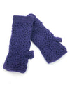 Wool Crochet Handwarmer H180 Purple