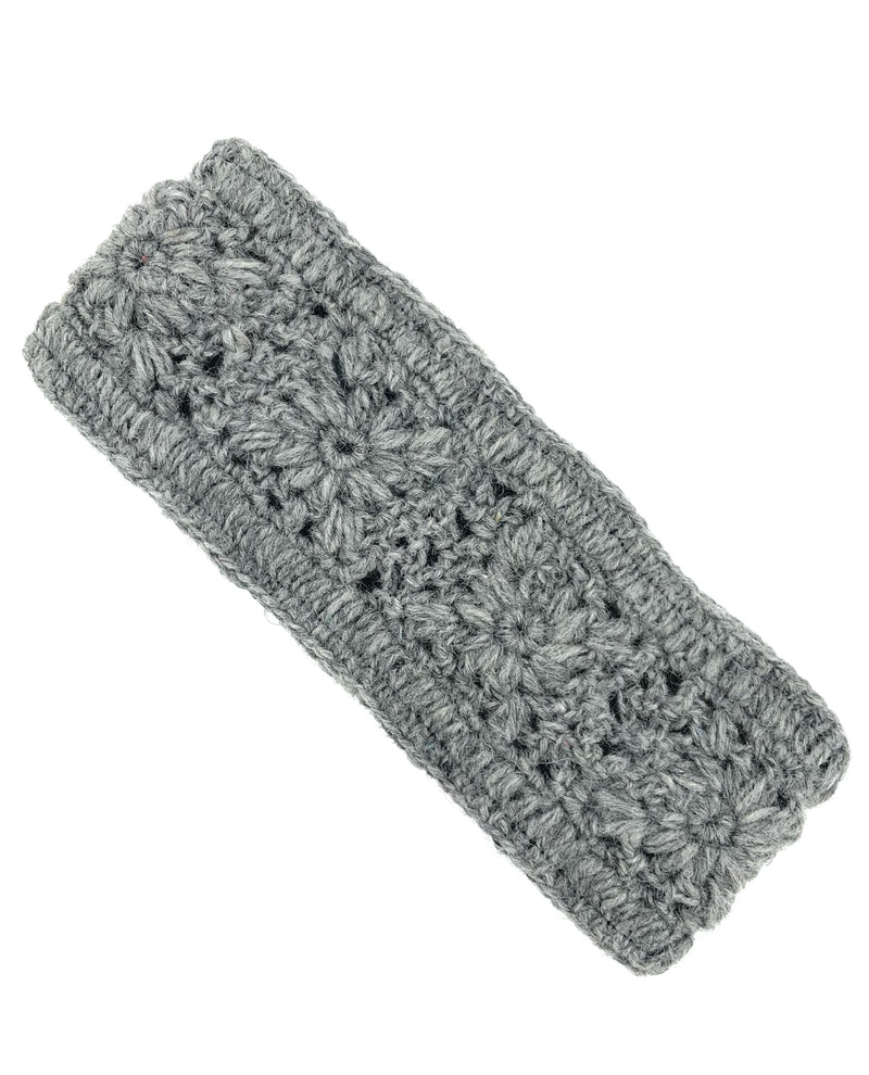 Crochet Headband H-191 Light Grey