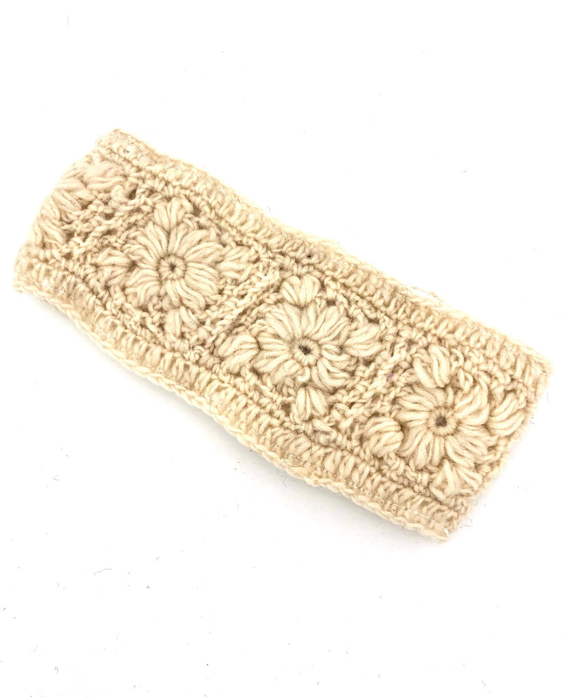 Crochet Headband H-191 Oatmeal