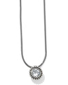 Silver Brighton JL626M Twinkle Necklace with single clear Swarovski stone