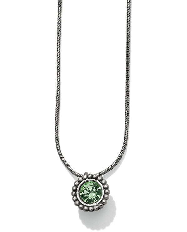 Peridot small Brighton JL626L Twinkle Necklace with sparkling Swarovski crystal 