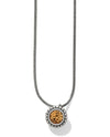 Topaz Brighton JL626F Twinkle Necklace petite silver necklace with orange Swarovski crystal