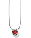 Ruby small Brighton JL626A Twinkle Necklace with single sparkling red Swarovski crystal 