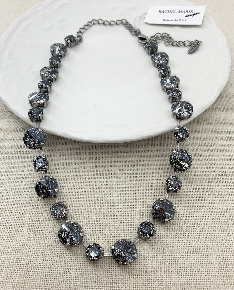 Penny Necklace By Rachel Marie Designs BLACK/PLATINUM
