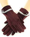 Velvet Tech Gloves 12254 burgundy