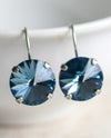 Rachel Marie Designs Bev 14MM Drop Earring Denim Crystal