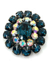 Rachel Marie Designs Ontario Swarovski Crystal Brooch Sapphire