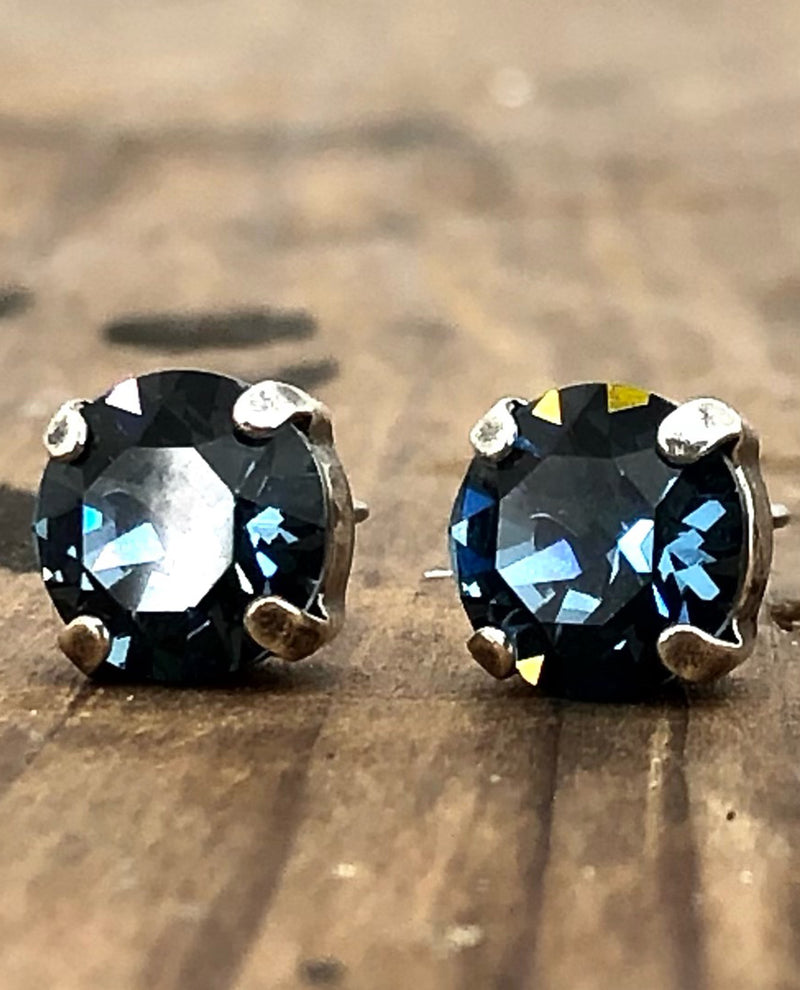 Rachel Marie Designs Jen Post Earring Denim Crystal