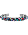 Multi Brighton JF3953 Trust Your Journey Double Hinged Bangle filled with colorful Swarovski