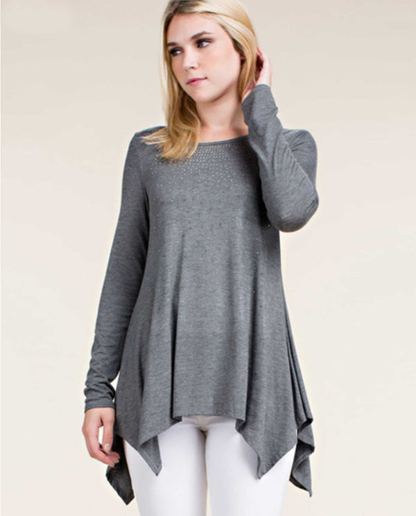 Grey Vocal 16879L Long Sleeves With Stones