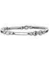 Silver Brighton JF3641 Infinity Sparkle Bracelet with repeating infinity symbol circling Swarovski