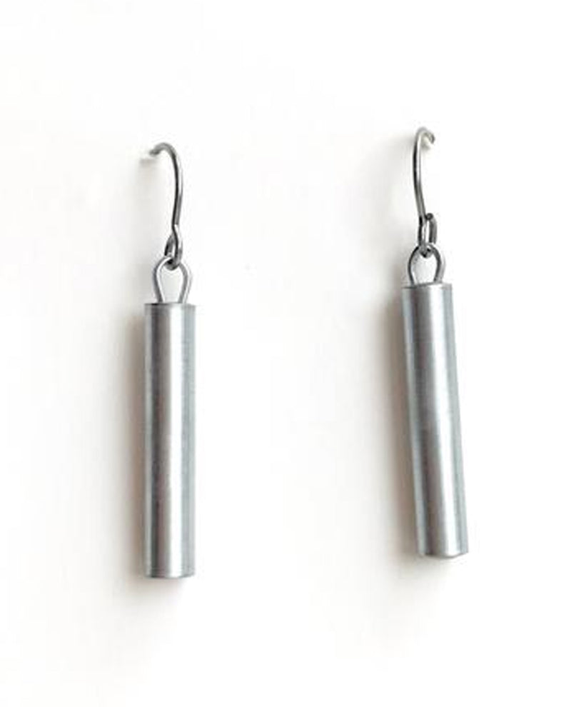 Mend On The Move Brake The Silence Earrings silver up cycled earrings made from brake lines 