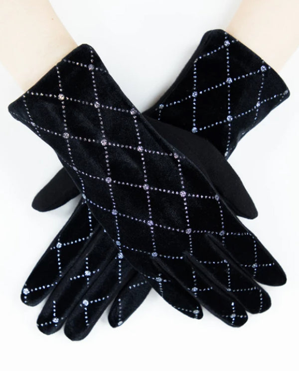 Diamond Tech Velvet Gloves GL12264 Black