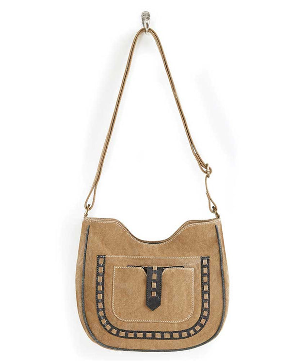 Mona B Phoebe Crossbody is a brown western inspired crossbody bag with adjustable straps  
