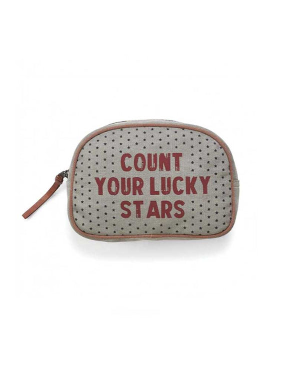 Mona B 5226 Lucky Star Cosmetic Bag that has zippered closure and star design