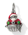 Brighton JC4573 Santa's Surprise Charm silver Santa charm with bottom opening to show presents