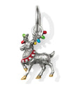 Brighton JC4593 Reindeer Bright Charm silver reindeer with Christmas lights around the antlers