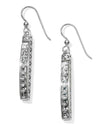 Silver Brighton JA3140 Spectrum French Wire Earrings with icy Swarovski on vertical bars