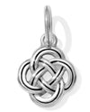 Silver Brighton JC4710 Interlok Knot Charm symbolizes love and life