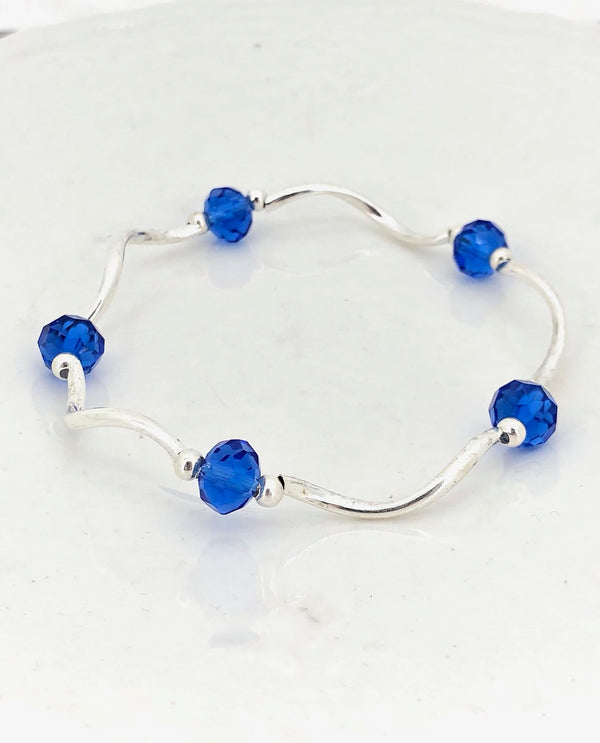 My Fun Colors 816 Crystal Bracelet-Marina Blue 816