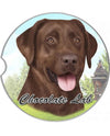 231-22 Chocolate Lab Car Coaster