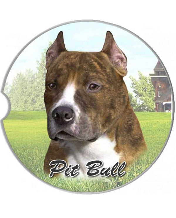 231-26 Pit Bull Brindle Car Coaster