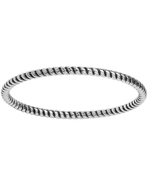 Brighton JF6420 Southwest Dream Rope Bangle thin silver bangle bracelet with rope design
