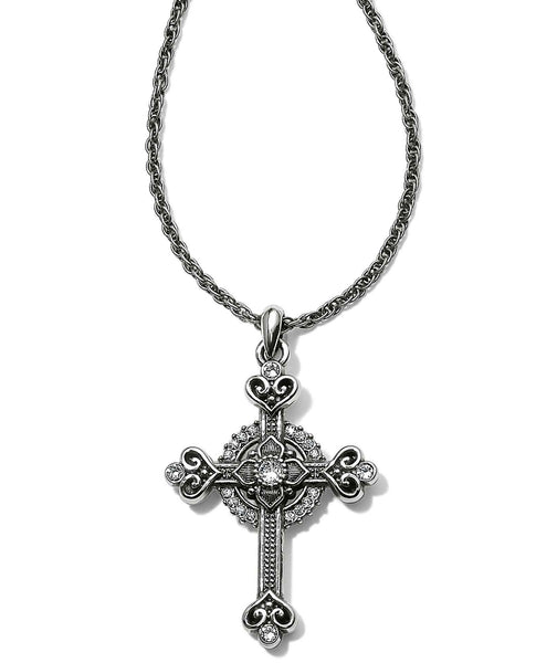 BRIGHTON JM0581 ALCAZAR HEART SMALL CROSS NECKLACE