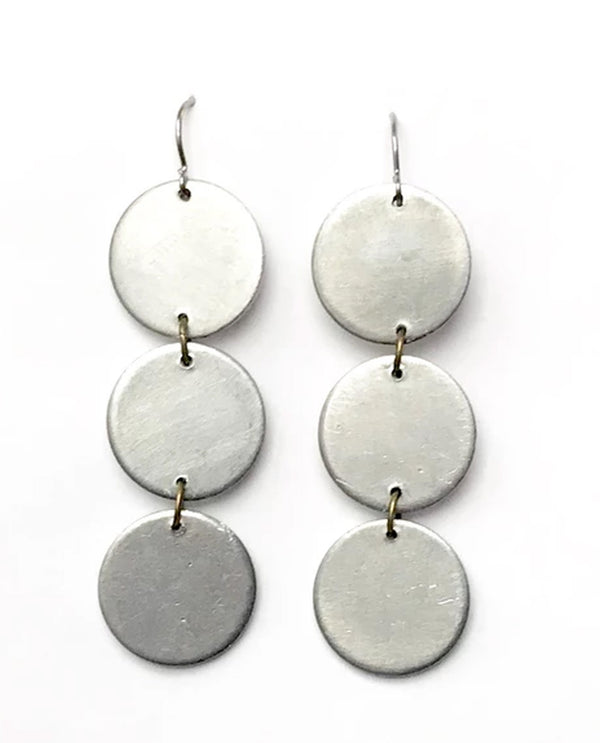 Mend On The Move Stepping Stones Earring silver handmade earrings made from auto parts