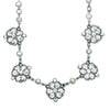Anne Koplik NS3226 Clovers with Pearls necklace petite silver necklace with Swarovski 