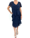 Tiered Sheath Dress 117525 Navy