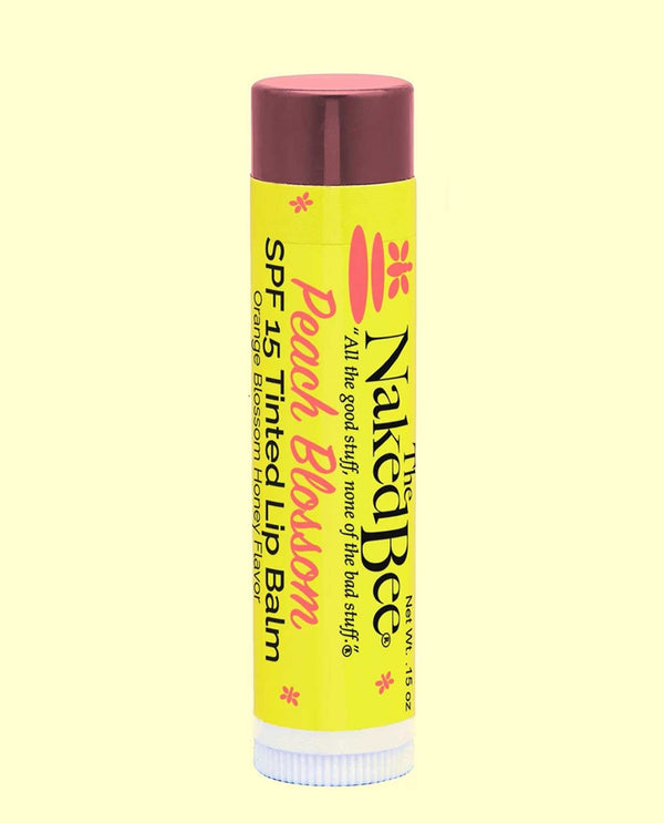 The Naked Bee Spf 15 Tinted Lip Balm Peach Blossom