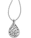 Brighton JM0980 Contempo Convertible Teardrop Necklace silver teardrop necklace