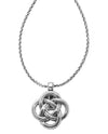 Brighton JM1200 Interlok Badge Clip Necklace silver infinity knot badge clip necklace