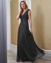 Jade Jasmine J215064 Lace Bodice V-Neck Gown Iron evening gown