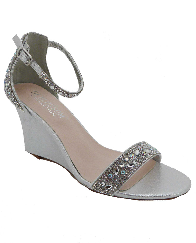De Blossom Collection EMMA-19 Shimmer Wedge Sandal