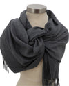 Charcoal Solid Cashmere Scarf
